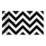 Black and white  Zigzag Chevrons Pattern Business Card Templates