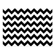 Black and White Zigzag postcards