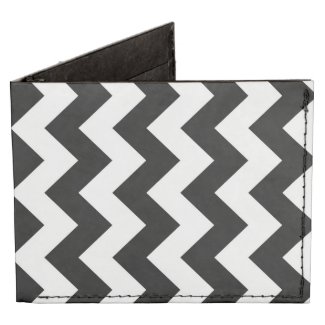Black and White Zigzag Tyvek Wallet