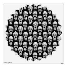 Black and White Zombie Apocalypse Pattern Wall Sticker