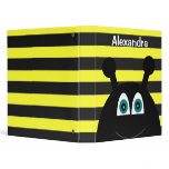 Black and Yellow Bumble Bee Children's School binders