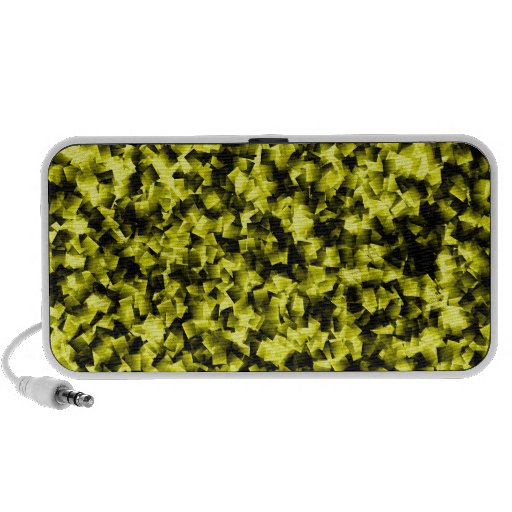 Black and Yellow cubism iPhone Speakers