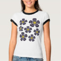 black and yellow flowers t-shirts by DonnaGrayson black and yellow flowers t-shirts