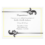 Black and Yellow Formal Invitation invitations
