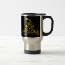 Black and Yellow Gadsden Flag, Don't Tread on Me! Coffee Mugs