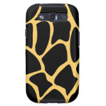Black and Yellow Giraffe Print Pattern. Samsung Galaxy SIII Cases