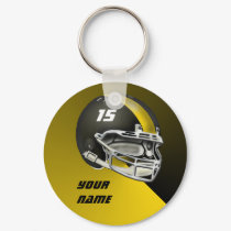 Black and Yellow Gold Football Helmet keychains by tjssportsmania Black and Yellow Gold Football Helmet keychains