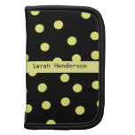 Black and Yellow Polka Dot Folio Folio Planner
