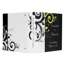 Black and Yellow Reverse Swirl Binder