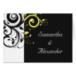 Black and Yellow Reverse Swirl cards