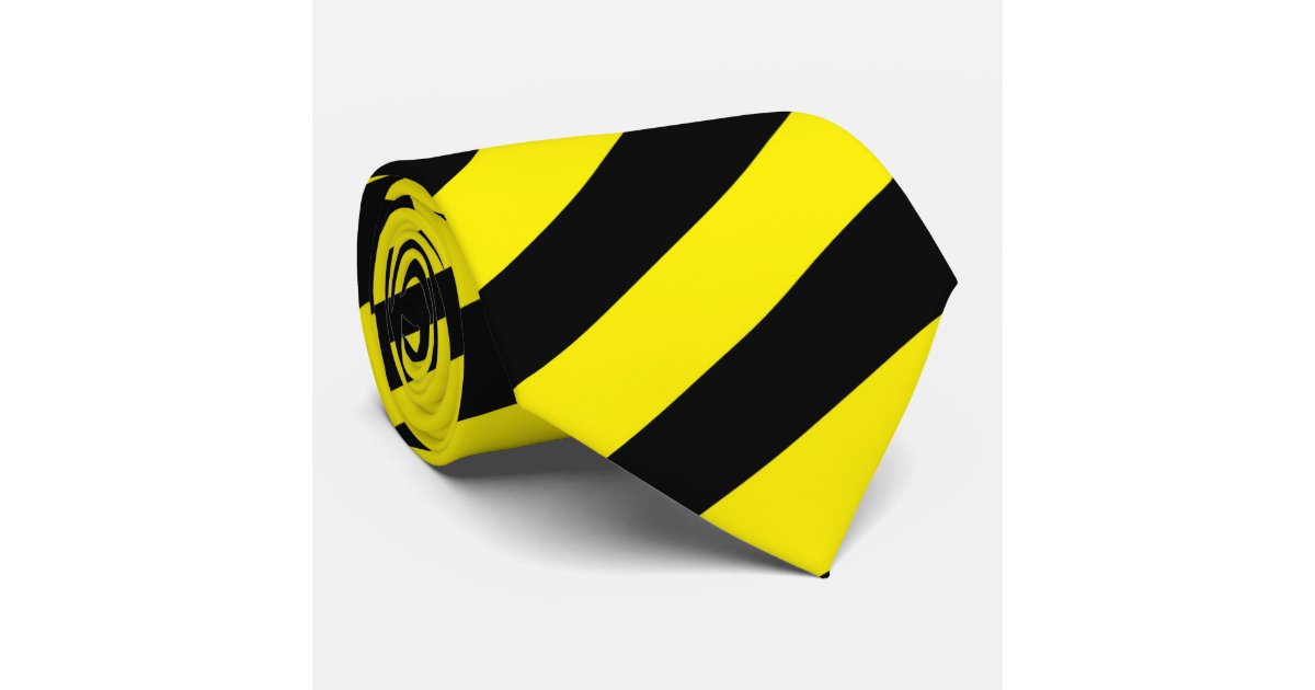 Black and Yellow Striped Tie Zazzle