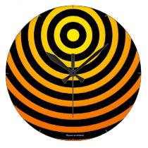 Black and Yellow Stripes Wall Clocks