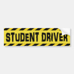 Black and Yellow Student Driver Bumper Stickers