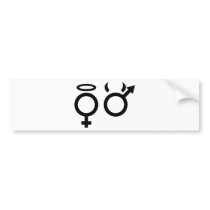 black angel and devil icon bumper stickers