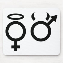 black angel and devil icon mousepad
