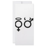black angel and devil icon full color rack card
