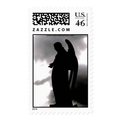 Black Angel Postage Stamp by mandy_norman
