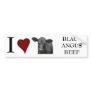 Black Angus Beef  - I love heart design Bumper Sticker