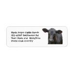 Black Angus Cattle Farm or Ranch Sticker Custom Return Address Labels