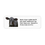 Black Angus Cattle Farm or Ranch Sticker labels