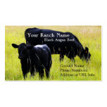 Black Angus Cattle Grazing in Field Business Card Templates