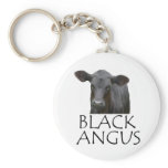 Black Angus Cow Key Chain