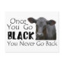 Black Angus Funny Cow Photo Postcard