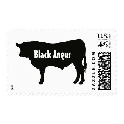 Black Angus Postage by Customizables