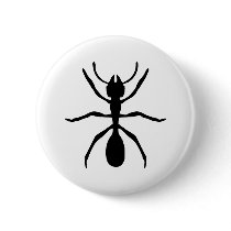 black ant pinback button