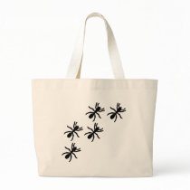 black ant trail tote bag