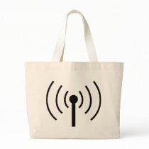 black antenna icon tote bag