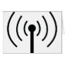 black antenna icon greeting cards