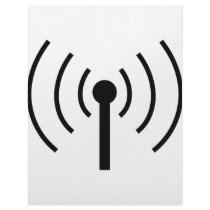 black antenna icon letterhead