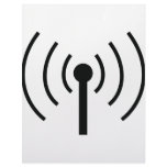 black antenna icon customized letterhead