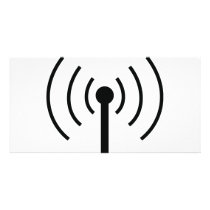black antenna icon photo cards