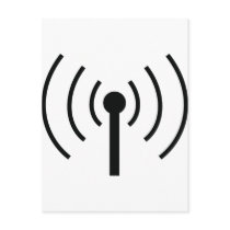 black antenna icon postcards