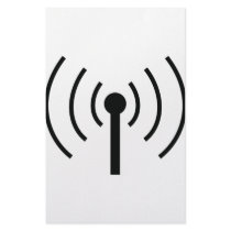 black antenna icon stationery