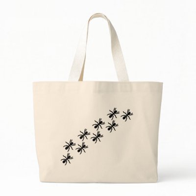 black ants trail canvas bag by Tomaniac