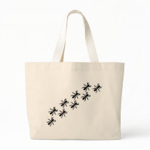 black ants trail canvas bag