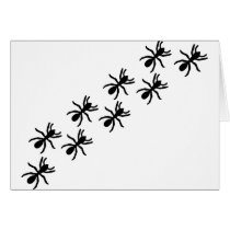 black ants trail greeting card
