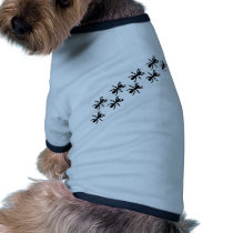 black ants trail doggie tee shirt
