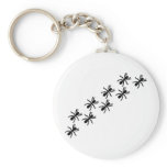 black ants trail keychain