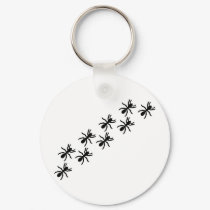 black ants trail keychains by Tomaniac black ants trail keychains