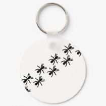black ants trail keychains by Tomaniac black ants trail keychains
