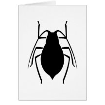 Black Aphid Insect Print Cards
