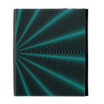 Black Aqua Web Abstract iPad Case Cover
