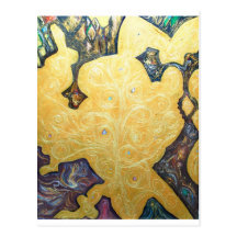 Black Archipelagoes(gold symbolism) Post Card