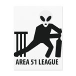 black area 51 league icon postcard