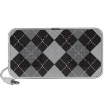 Black Argyle Doodle Speaker
