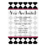 Black Argyle Fashion Invitation